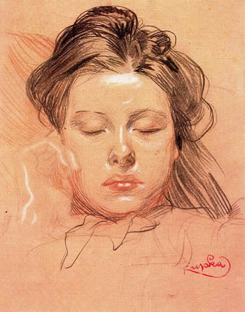 Sleeping-face Frantisek Kupka